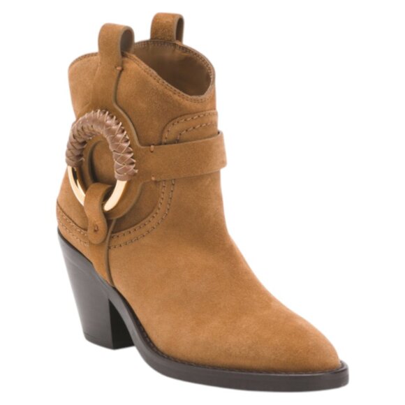 See By Chloe Shoes - SEE BY CHLOE Made In Spain Suede Western Booties